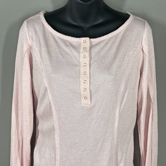 NEW Free People Body Suit Womens Large pink knit boho one piece colorful - Picture 2 of 11